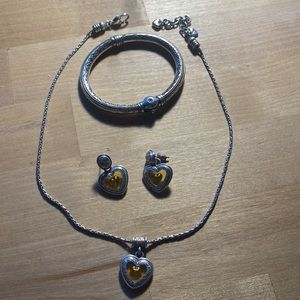 Beautiful Brighton sterling silver Necklace, Earrings, and Bracelet set.